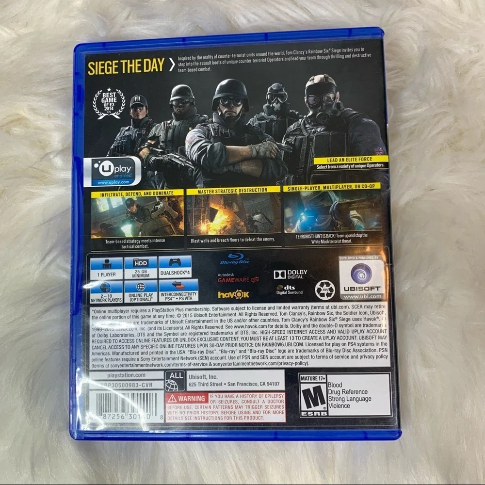 Tom Clancy's Rainbow Six: Siege PS4 Video Game